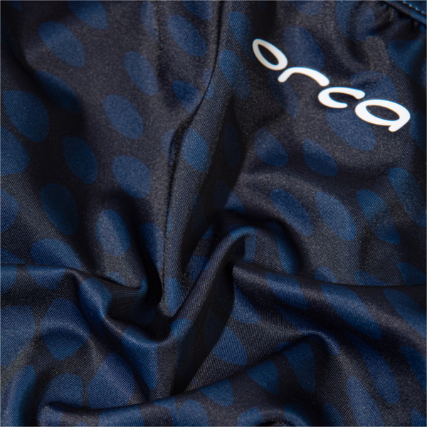2025 Orca Womens Core One Piece Thin Strap Swimsuit MS53 - Deep Blue Print